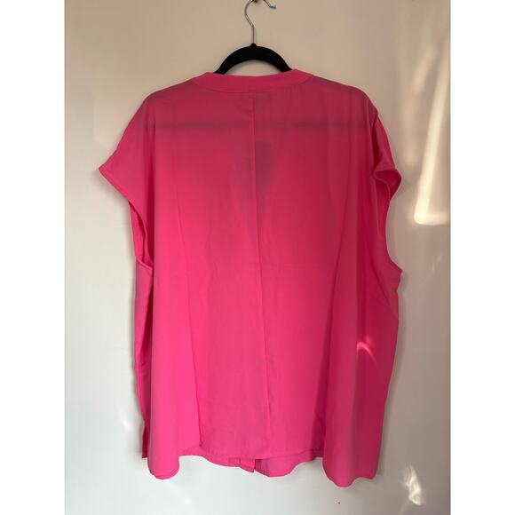 Eloquii Notch Collar Blouse plus size women’s 20 - hot pink - READ - Picture 6 of 8